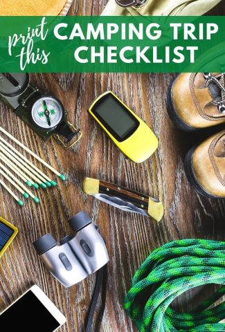 Camping Trip Checklist Printable