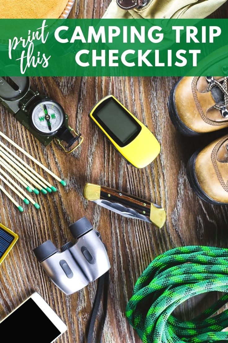 Camping Trip Checklist Printable