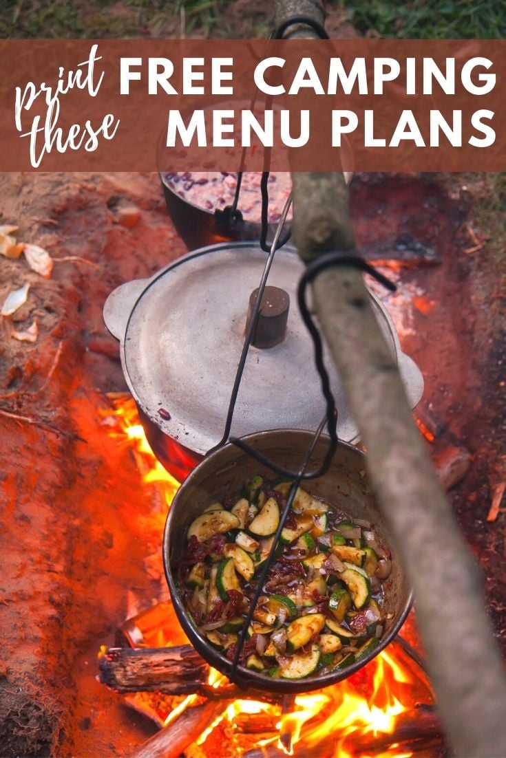 Free Printable Camping Menu Plans