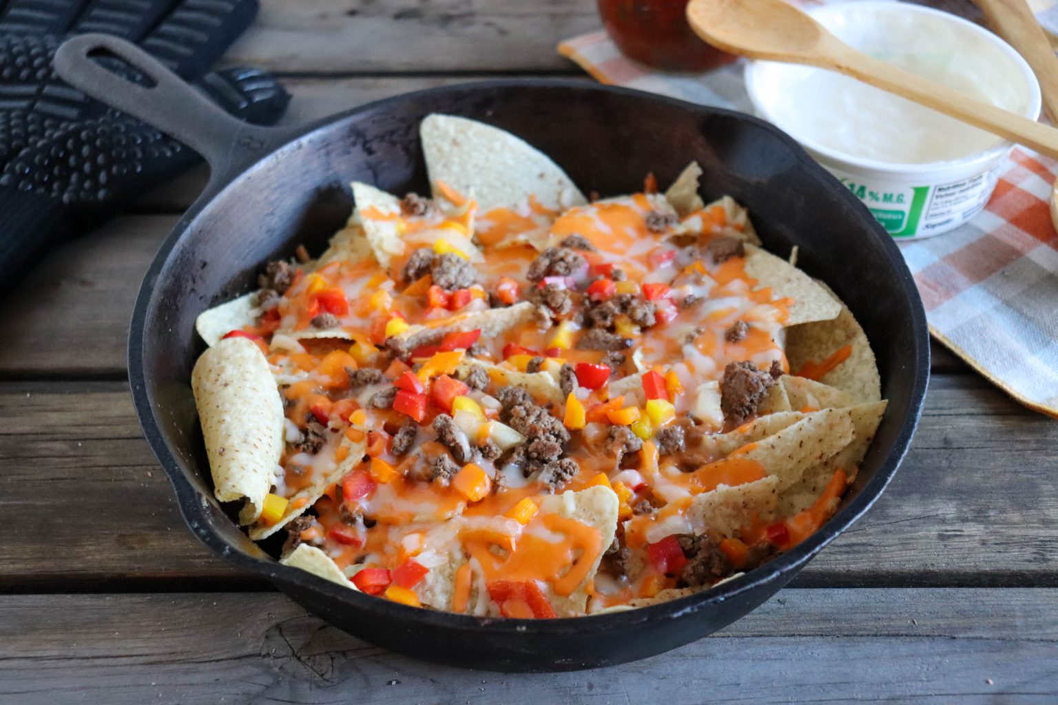 Yummy Skillet Nacho Camping Recipe » Campfire Foodie
