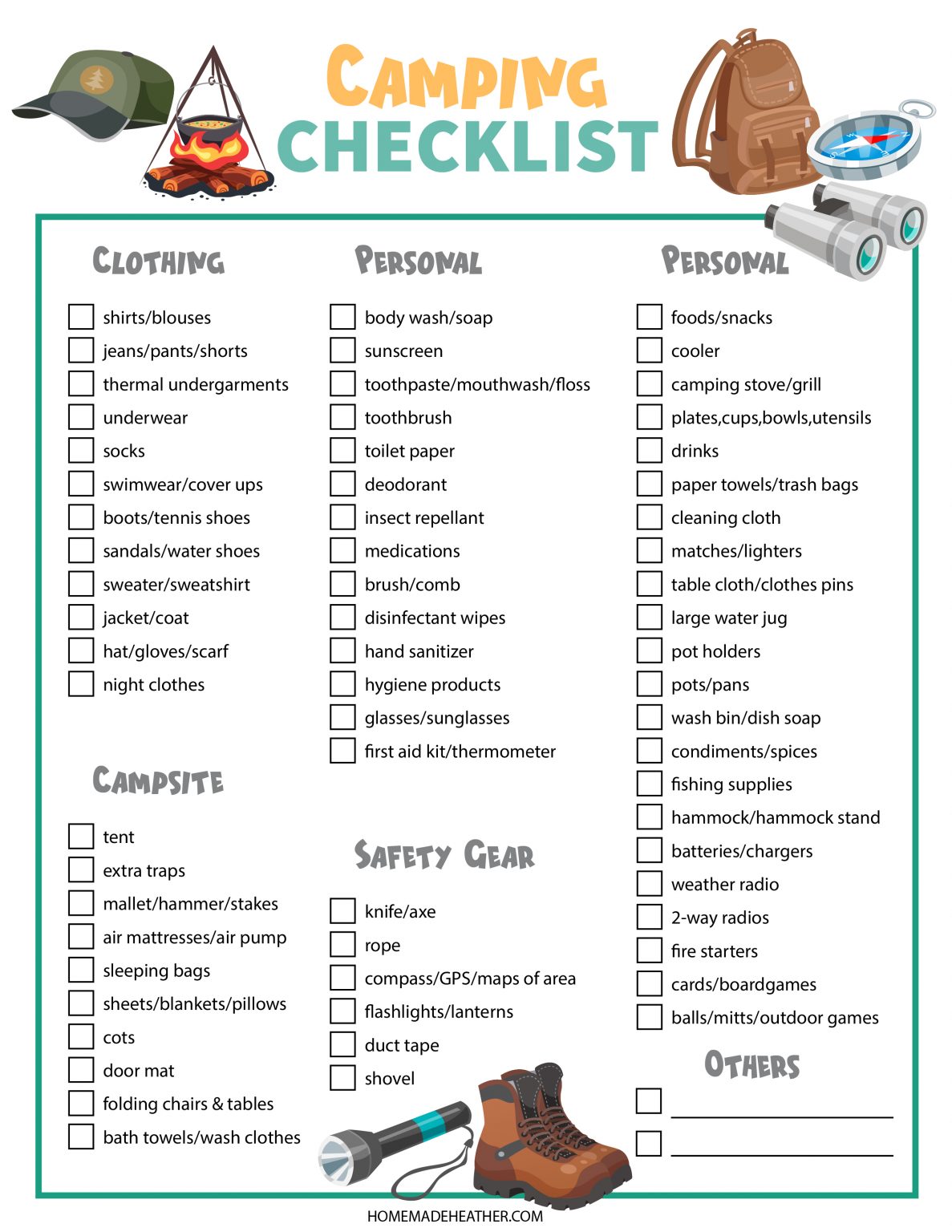 Camping Printable Activity Sheets » Campfire Foodie