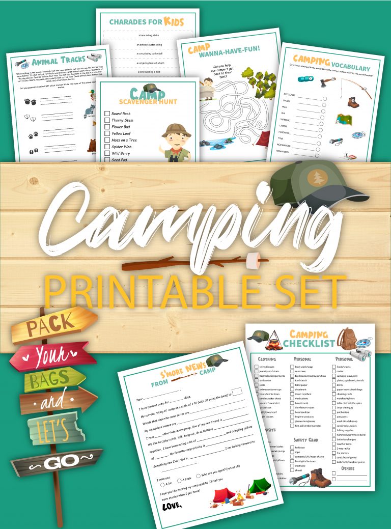 Camping Printable Activity Sheets