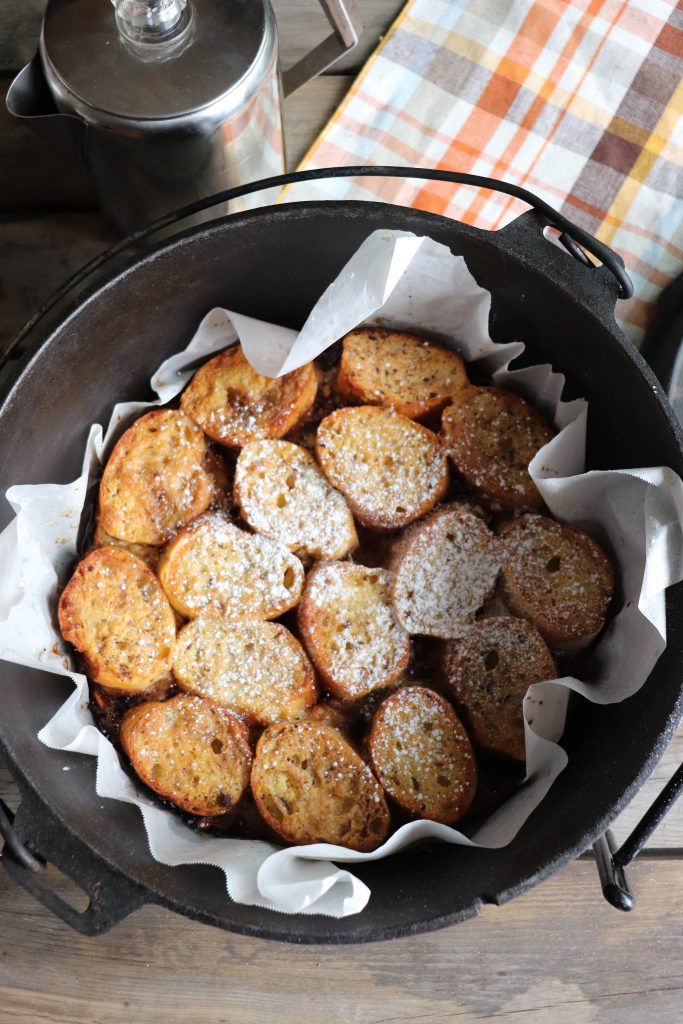 Overnight Dutch Oven French Toast » Campfire Foodie