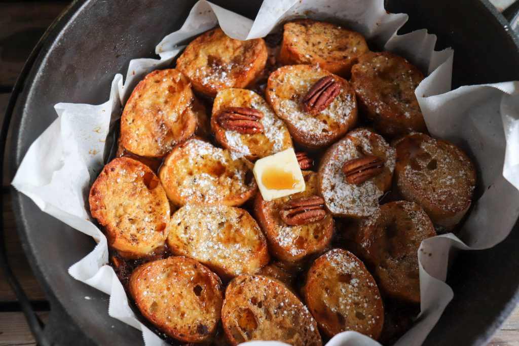 Overnight Dutch Oven French Toast » Campfire Foodie