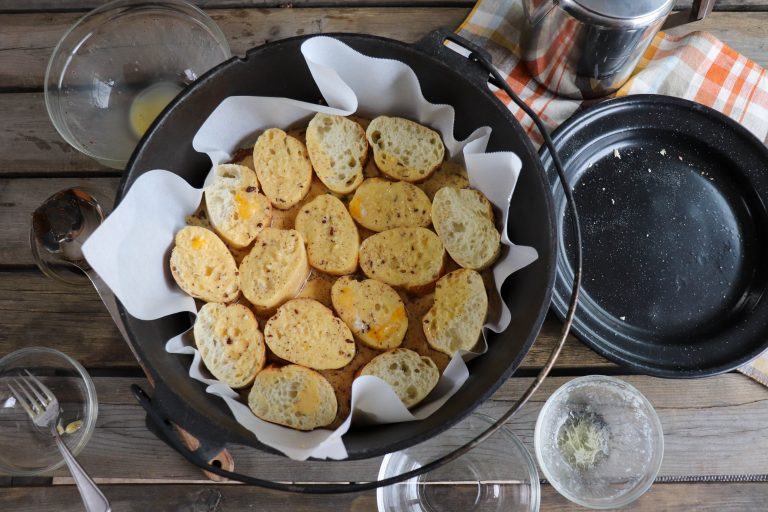 Overnight Dutch Oven French Toast » Campfire Foodie