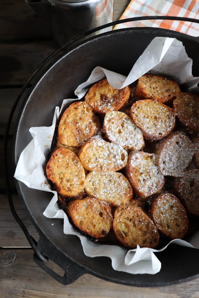 Overnight Dutch Oven French Toast » Campfire Foodie