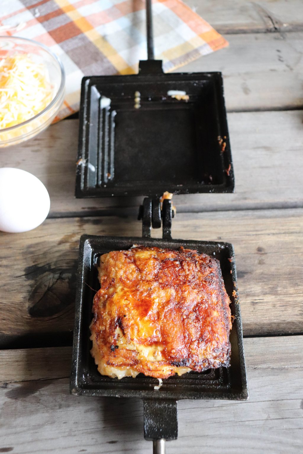 Yummy Pie Iron Breakfast Bake » Campfire Foodie