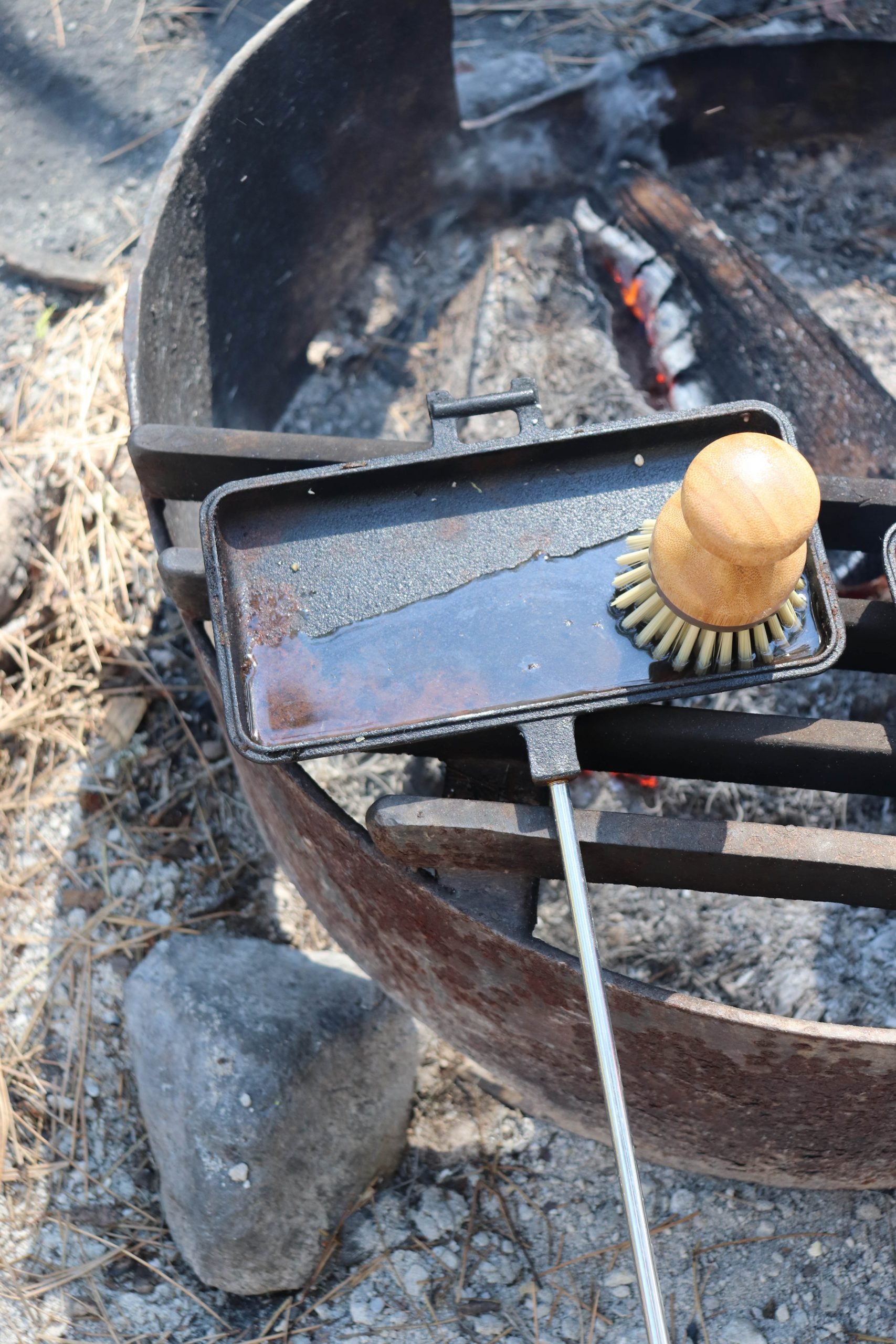 Campfire pie irons hit different. : r/castiron