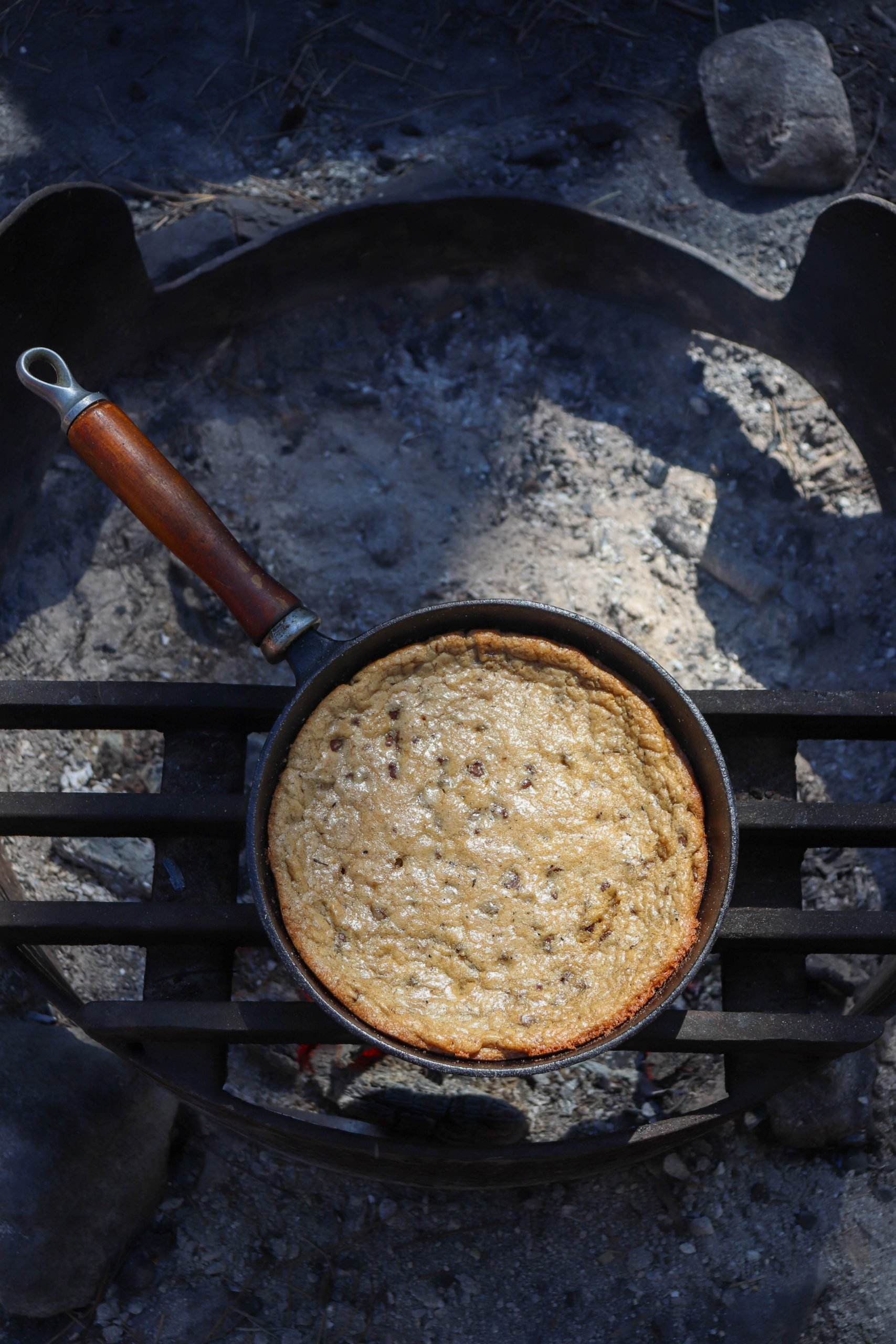 Camping Chocolate Chip Skillet Cookie - Camping Food Recipes