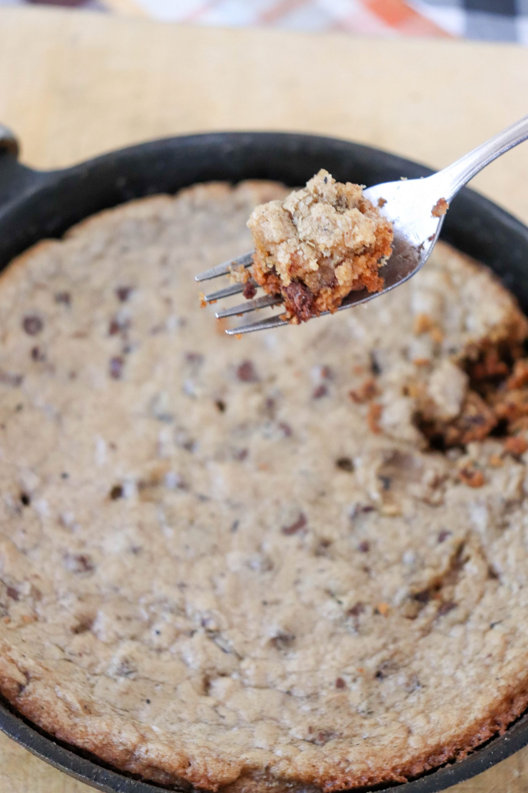 Camping Chocolate Chip Skillet Cookie - Camping Food Recipes