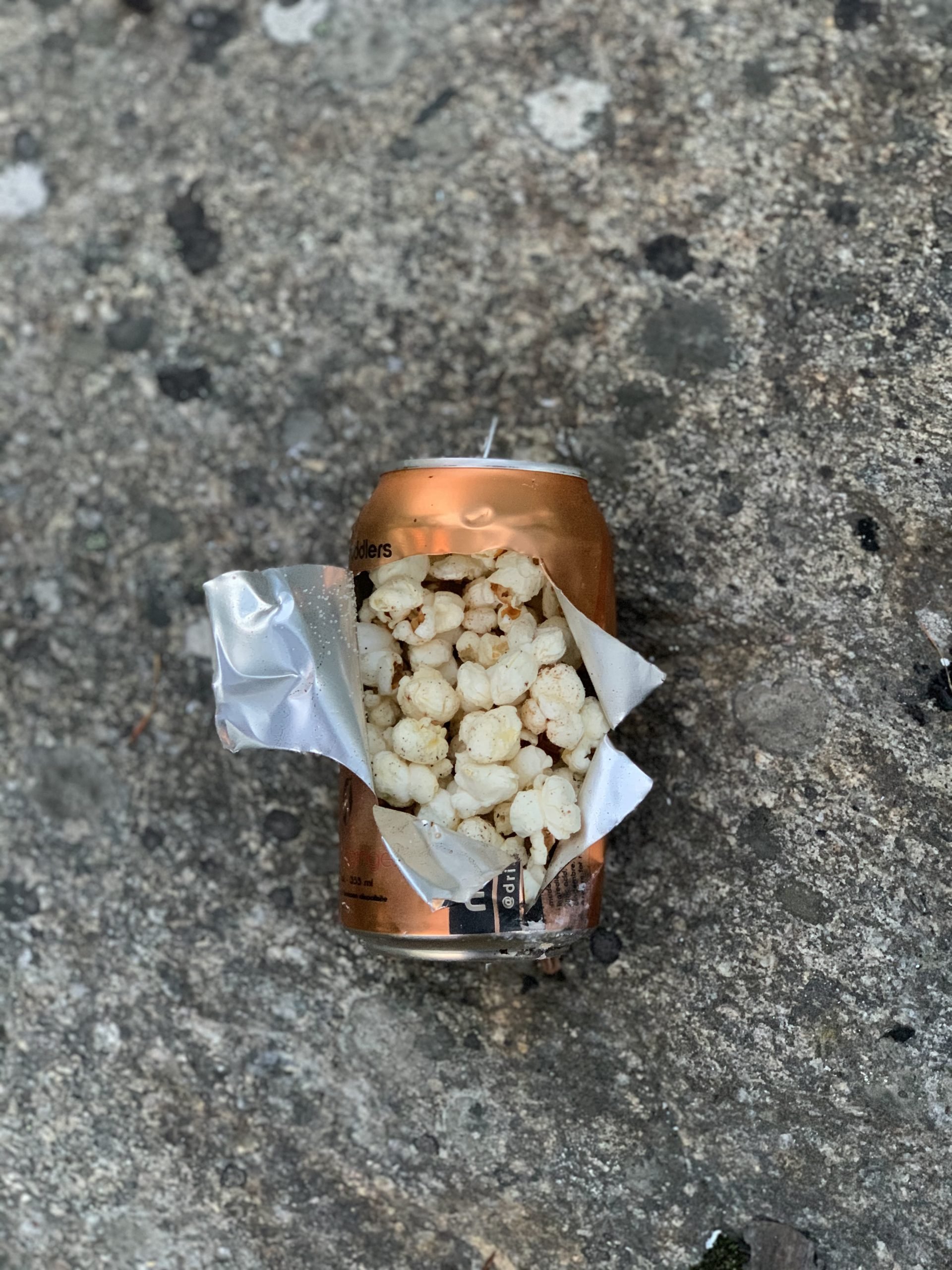 campfire popcorn in a can