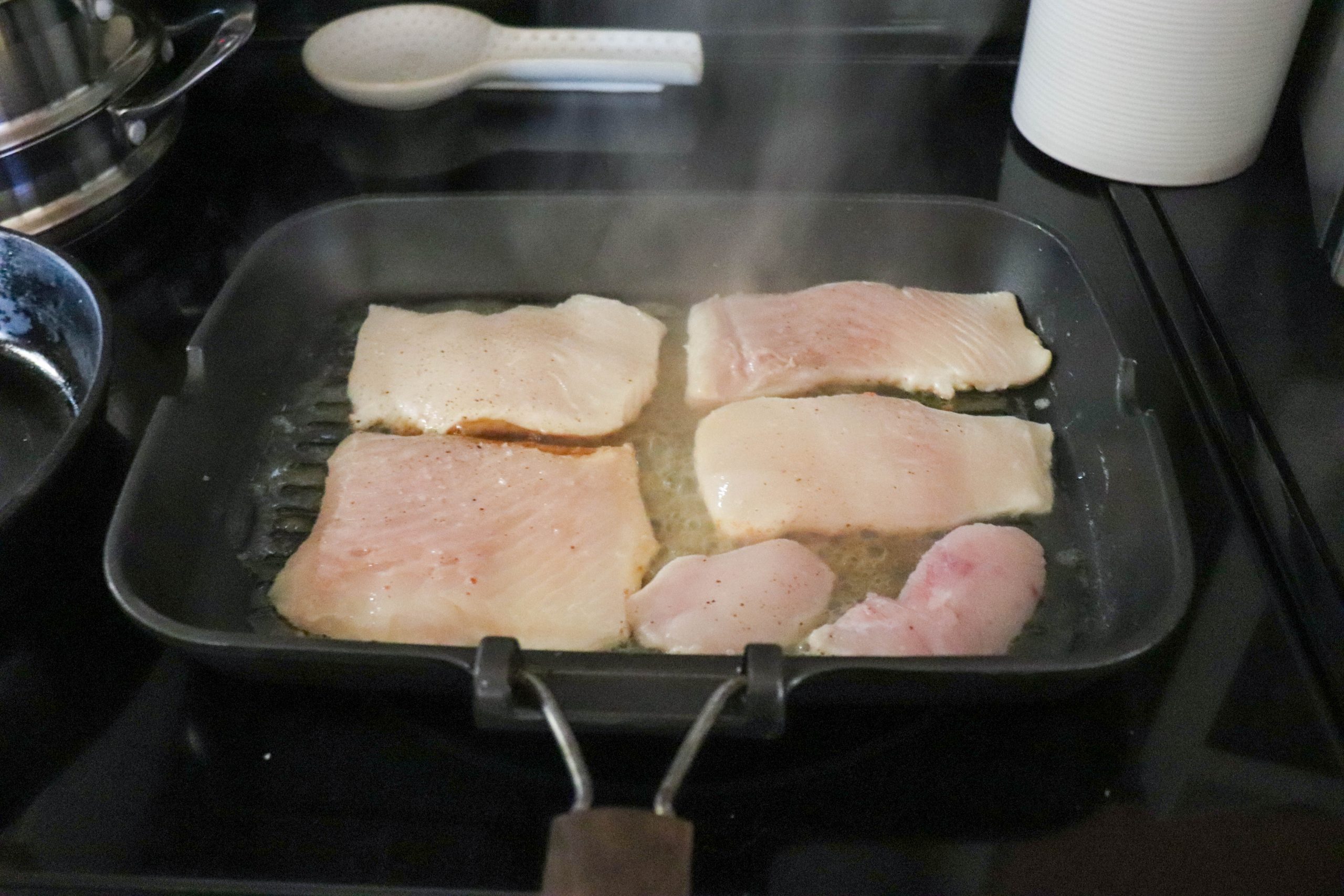 Grilled Halibut Process