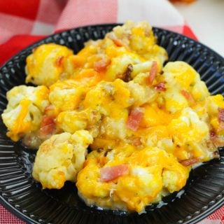 Skillet Cheesy Cauliflower Bake Recipe