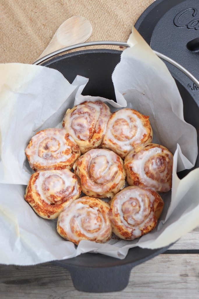 Dutch Oven Cinnamon Buns