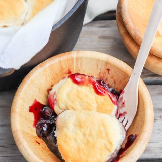 The Best Dutch Oven Blueberry Cobbler