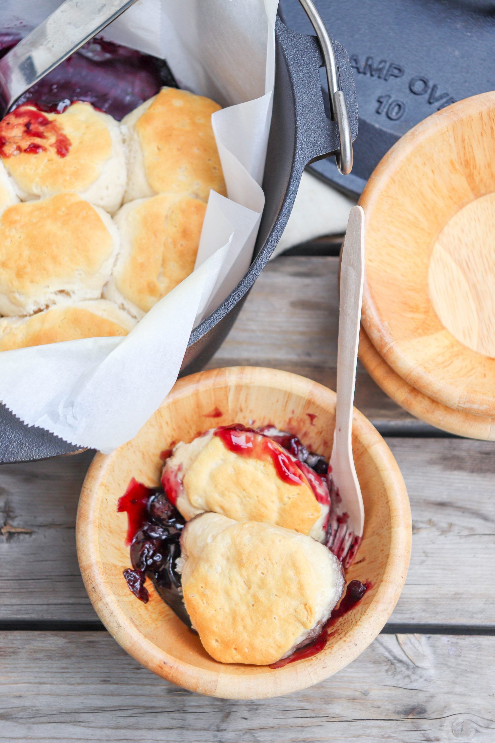 Dutch Oven Blueberry Cobbler » Campfire Foodie