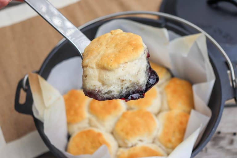 Dutch Oven Blueberry Cobbler » Campfire Foodie