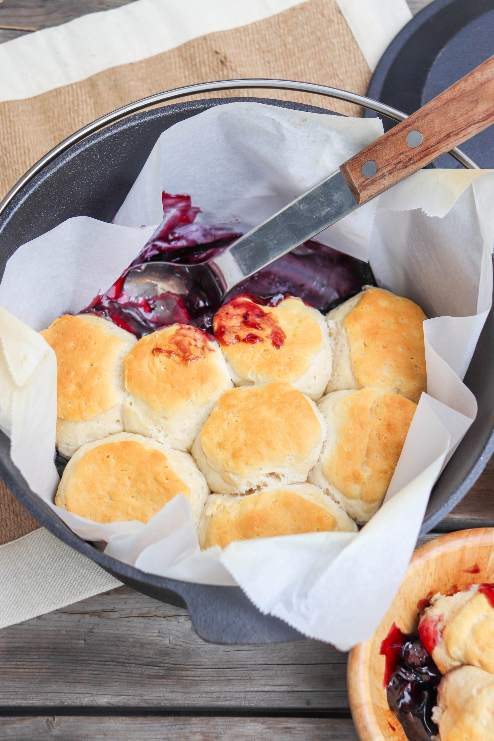 Dutch Oven Blueberry Cobbler » Campfire Foodie