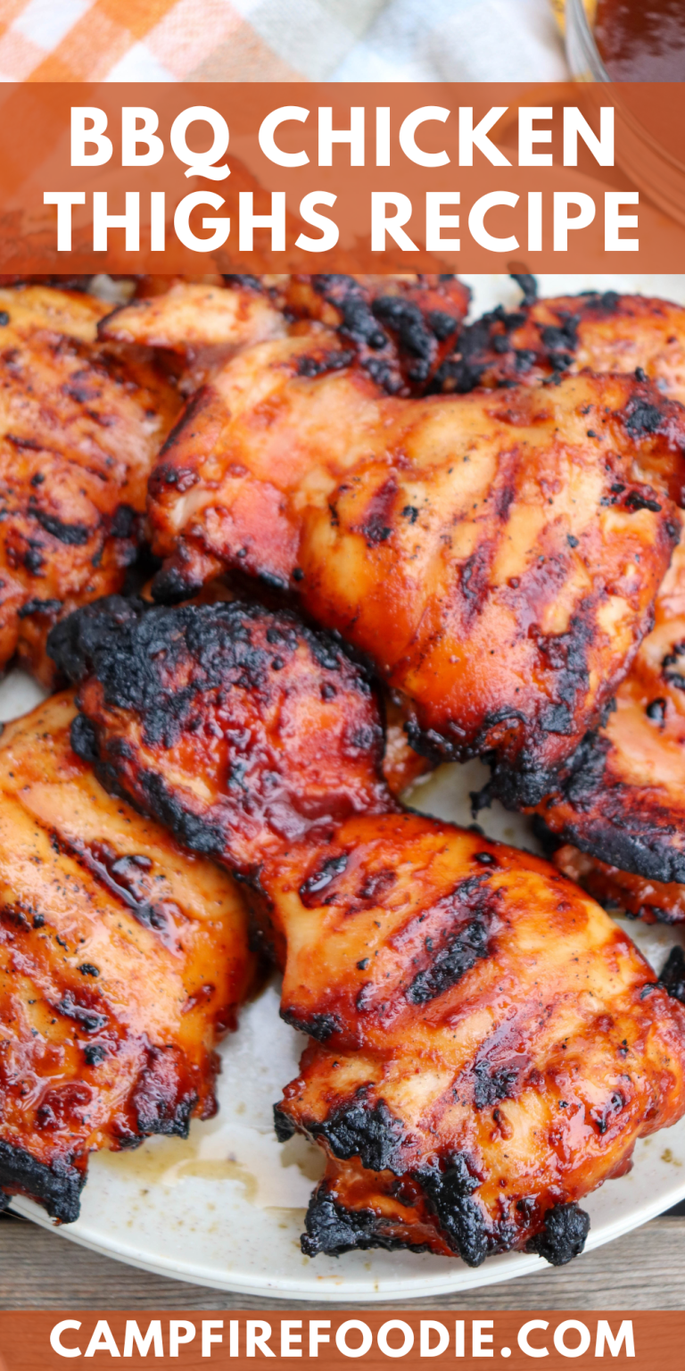 BBQ Chicken Thighs Recipe » Campfire Foodie