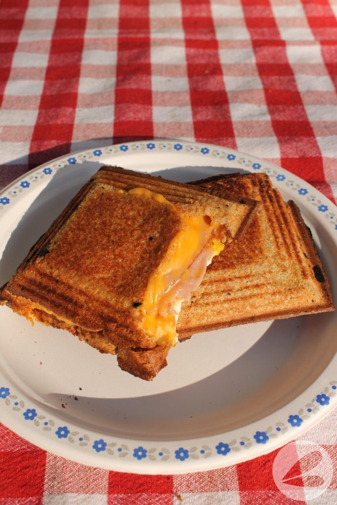 Pie iron grilled cheese