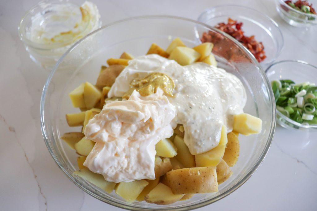 Loaded Potato Salad Recipe Process