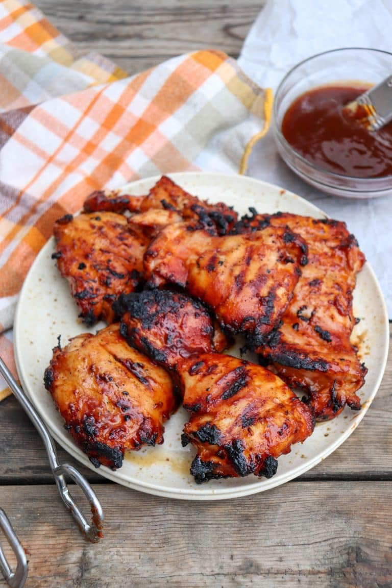 BBQ Chicken Thighs Recipe » Campfire Foodie