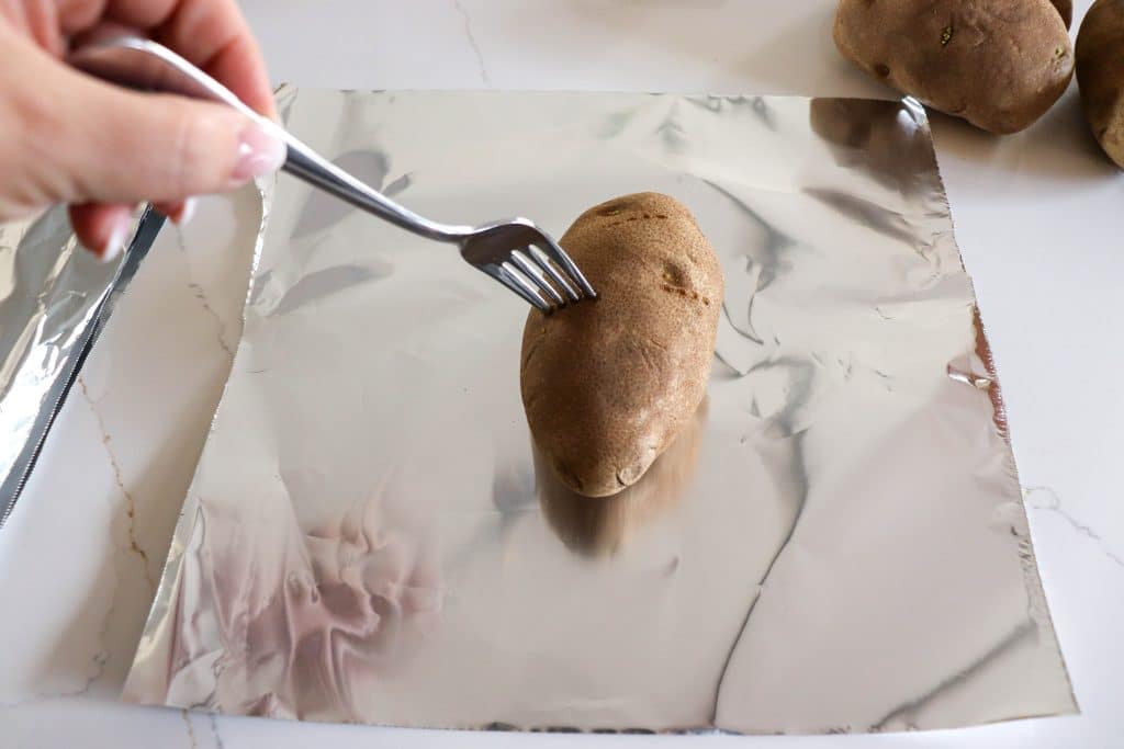 Baked Potatoes in Foil Process