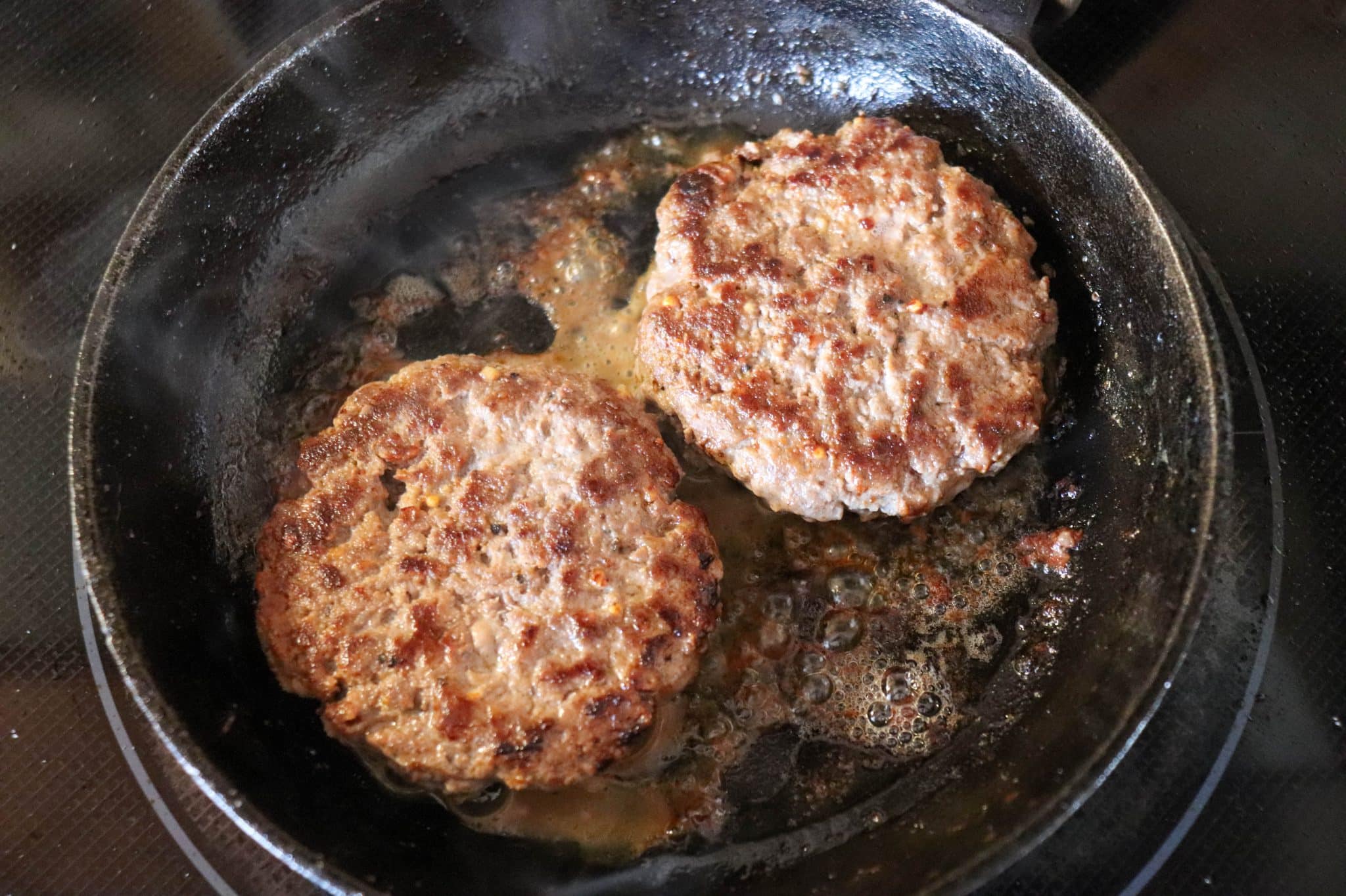 Easy Skillet Burger Recipe » Campfire Foodie