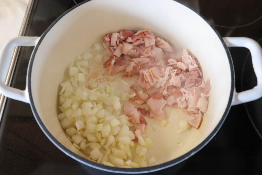 Dutch Oven Potato Soup Process
