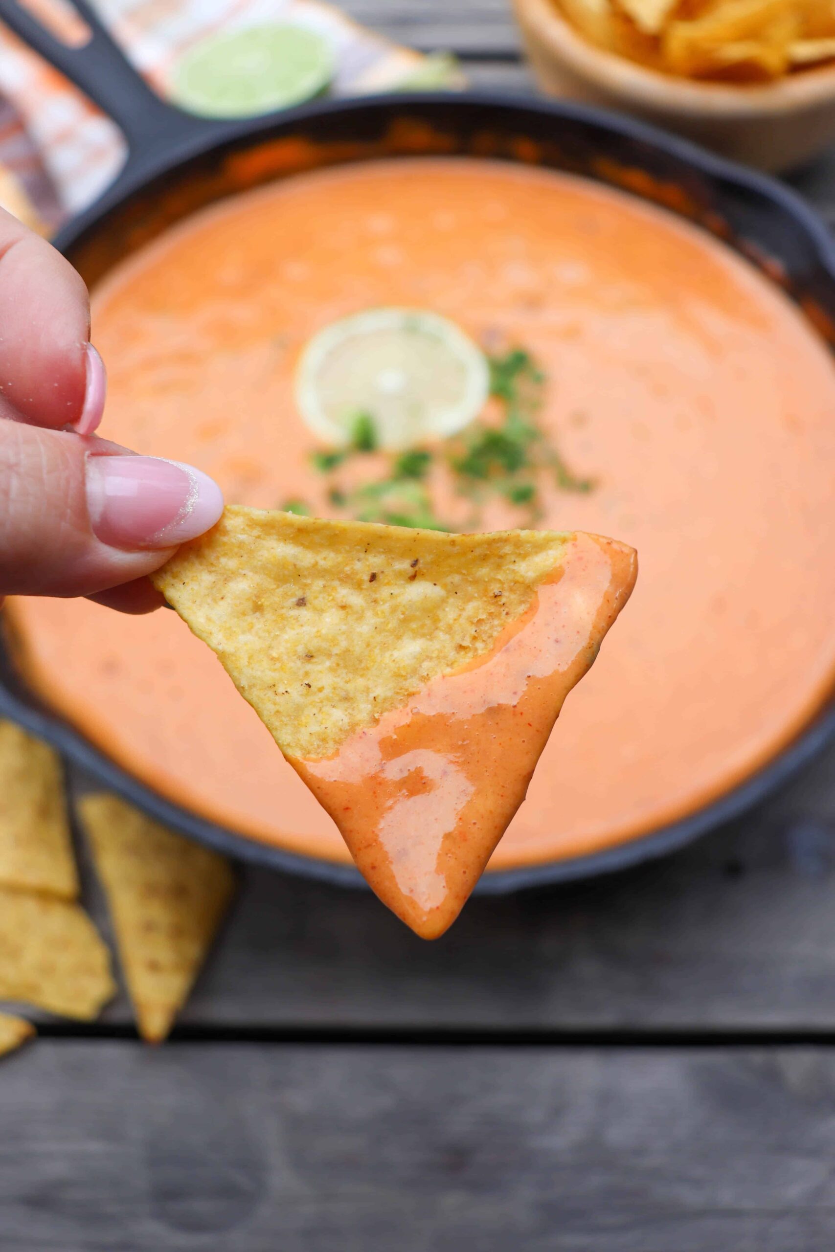 Queso Skillet Recipe (Easy Cheesy Chili Dip) » Campfire Foodie