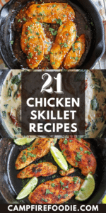 Enjoy mouthwatering cast iron skillet chicken recipes while camping. Elevate your camp cooking with these delicious dishes!