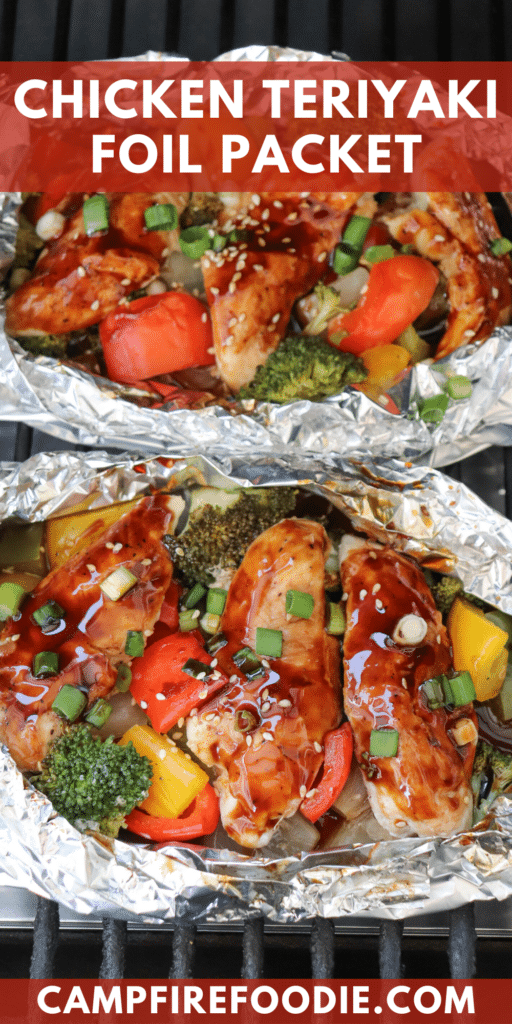 Teriyaki chicken in foil packets.