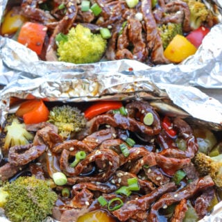 Teriyaki Steak in a Foil Packet.