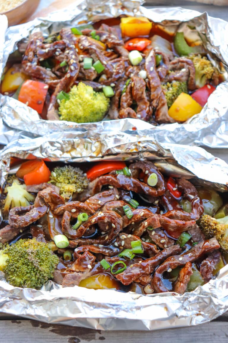 Teriyaki Steak in a Foil Packet.